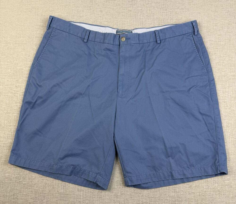 Peter Millar Men’s Size 44 Blue Pima Cotton Golf Chino Shorts Flat Front